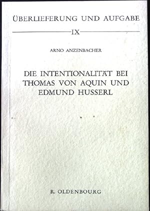 Seller image for Die Intentionalitt bei Thomas von Aquin und Edmund Husserl. berlieferung und Aufgabe ; 9 for sale by books4less (Versandantiquariat Petra Gros GmbH & Co. KG)