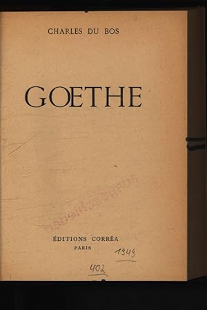 Seller image for Goethe. for sale by Antiquariat Bookfarm