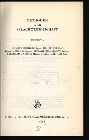 Immagine del venditore per Methoden der Sprachwissenschaft. venduto da Antiquariat Bookfarm