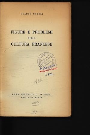 Seller image for Figure e problemi della cultura francese. for sale by Antiquariat Bookfarm