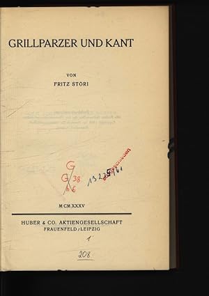 Seller image for Grillparzer und Kant. for sale by Antiquariat Bookfarm