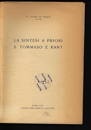 Immagine del venditore per La sintesi a priori S. Tommaso e Kant. venduto da Antiquariat Bookfarm
