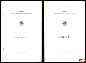 Immagine del venditore per LA TH�ORIE DE LA �CULPA IN CONTRAHENDO� ET LA LOI ISRA�LIENNE SUR LES CONTRATS 1973, RIDC 1997, n�1 et 2 venduto da La Memoire du Droit