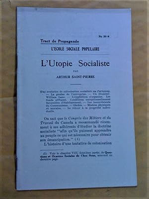 L'Utopie socialiste, tome I et II