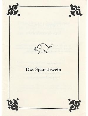 Imagen del vendedor de Programmheft Eugen Labiche DAS SPARSCHWEIN Premiere 17. September 1982 Spielzeit 1982 / 83 Heft 2 a la venta por Programmhefte24 Schauspiel und Musiktheater der letzten 150 Jahre