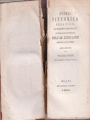Bild des Verkufers fr Storia pittorica della Italia. Volume terzo zum Verkauf von Librodifaccia