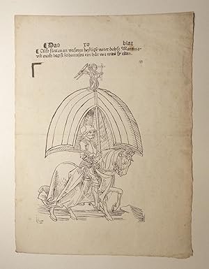 Imagen del vendedor de Blatt XV aus: Concilium zu Costencz (Chronik des Konstanzer Konzils). Handzeichnung (Faksimile) aus dem Druck GWM 38152, HC 5610. a la venta por Versandantiquariat Christine Laist