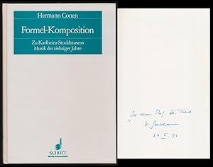 Immagine del venditore per Formel-Kompositionen. Zu Karlheinz Stockhausens Musik der siebziger Jahre. [Signiertes Widmungsexemplar mit Autograf.] venduto da Antiquariat Lenzen