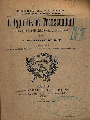 Seller image for L'Hypnotisme Trandcendant for sale by Librodifaccia