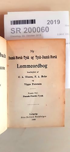 Bild des Verkufers fr Ny Dansk-Norsk-Tysk og Tysk-Dansk-Norsk Lommeordbog Forste Del: Dansk-Norsk-Tysk zum Verkauf von Antiquariat Bcherwurm