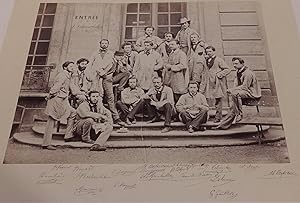 Großformatiges Foto des bekannten Pariser Fotografen Franck (1816-1906), zeigend eine Gruppe von ...
