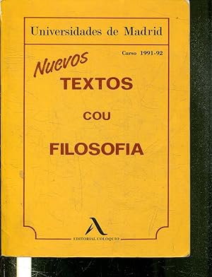 NUEVOS TEXTOS DE FILOSOFIA, CURSO 1991-92.