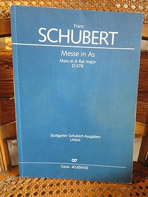 Immagine del venditore per Messe in As, D 678. Stuttgarter Schubert-Ausgaben, Urtext venduto da Antiquariat Ekkehard Schilling