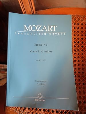 Seller image for Missa in c-Moll. Missa in C minor. KV 427 (417a). Klavierauszug. Rekonstruiert und ergnzt von Helmut Eder. for sale by Antiquariat Ekkehard Schilling