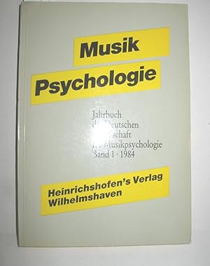 Bild des Verkufers fr Musik Psychologie Band 1 (Empirische Forschungen - sthetische Experimente) zum Verkauf von Antiquariat Zinnober