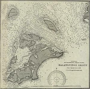 Philippine Islands Balanguingi Sulu Samales 1902 detailed nautical chart map