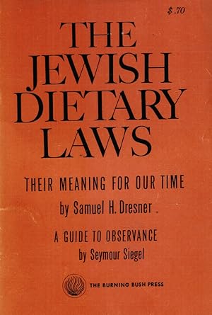 Image du vendeur pour The Jewish dietary laws:Their meaning for our time mis en vente par Bookshop Baltimore