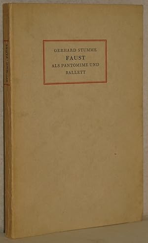 Seller image for Faust als Pantomime und Ballett. for sale by Antiquariat Reinsch