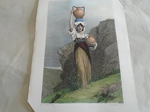 Seller image for Hand-Coloured Steel Engraving:-The Water Bearer for sale by David Pearson