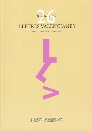 Seller image for LLETRES VALENCIANES. N 26. REVISTA DEL LLIBRE VALENCIA. for sale by Librera Vobiscum
