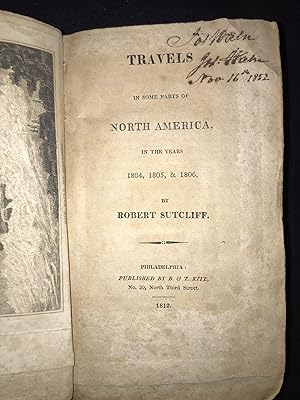 Seller image for Travels in Some Parts of North America, in the Years 1804, 1805, & 1806 for sale by Old Bookshelf