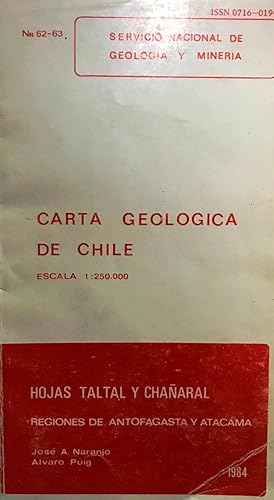 Carta geológica de Chile. Escala : 1.250.000. Hojas Taltal y Chañaral. Regiones de Antofagasta y ...