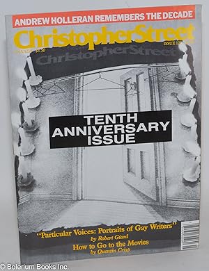 Image du vendeur pour Christopher Street: vol. 11, #1, whole issue #121, March 1988; Andrew Holleran on the Decade mis en vente par Bolerium Books Inc.