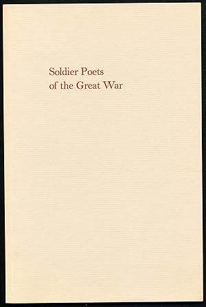 Seller image for SOLDIER POETS OF THE GREAT WAR. An Exhibition at the Grolier Club. for sale by Alkahest Books