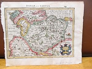 Bild des Verkufers fr Holstein: Altkolorierte Kupferstichkarte *Daniae Tabula* aus Atlas Mercator Minor um 1610. zum Verkauf von Antiquariat Friederichsen
