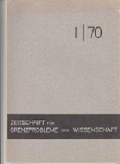 Seller image for Zeitschrift fr Grenzprobleme der Wissenschaft. for sale by Buchversand Joachim Neumann