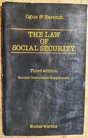 Bild des Verkufers fr The Law Of Social Security Third Edition Second Cumulative Supplement zum Verkauf von Shore Books