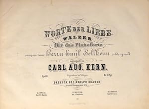 Bild des Verkufers fr Worte der Liebel. Walzer fr das Pianoforte. Op. 10 zum Verkauf von Paul van Kuik Antiquarian Music