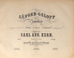 Bild des Verkufers fr Snger-Galopp fr das Pianoforte. Op. 28 zum Verkauf von Paul van Kuik Antiquarian Music