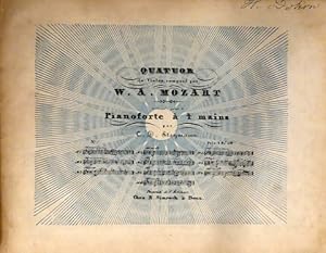 [K 465. Arr.] Quatuor de violon. Arrangé pour le piano forté à 4 mains par C.D. Stegmann. No. [ha...