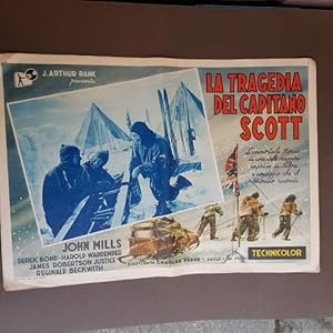 Fotobusta originale La tragedia del Capitano Scott del 1948 diretto da Charles Frend con John Mills.