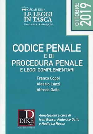Seller image for Codice penale e di procedura penale e leggi complementari for sale by Libro Co. Italia Srl