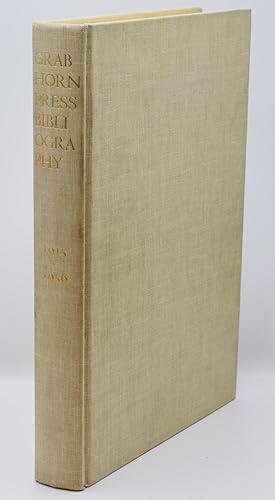 Seller image for BIBLIOGRAPHY OF THE GRABHORN PRESS 1915-1956 for sale by Quill & Brush, member ABAA
