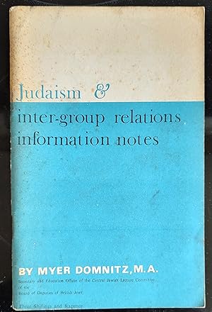 Image du vendeur pour Judaism and inter-group relations information notes mis en vente par Shore Books