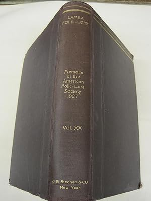 Imagen del vendedor de Lamba Folk-Lore [Memoirs of the American Folk-Lore Society, Volume XX 1927] a la venta por Stony Hill Books