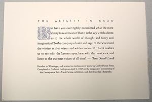 The ability to read