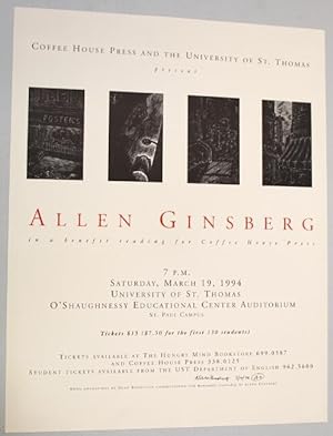Coffee House Press and the University of Saint Thomas present Allen Ginsberg