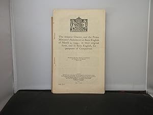 THe Atlantic Charter, and the Prime minister's Statement on Basic English of March 9, 1944