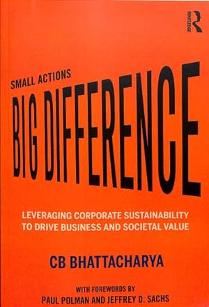 Bild des Verkufers fr Small Actions, Big Difference : Leveraging Corporate Sustainability to Drive Business and Societal Value zum Verkauf von GreatBookPrices