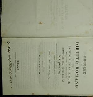 Seller image for Manuale di diritto romano contenente la teoria delle istitute for sale by Antica Libreria Srl