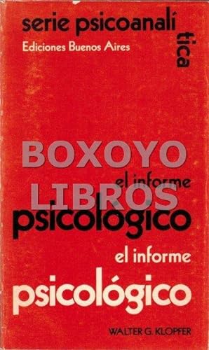 Seller image for El informe psicolgico for sale by Boxoyo Libros S.L.