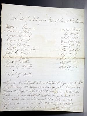 2 Page, Document Signed, Civil War, 99th Indiana Infantry, Final Report of Casualties