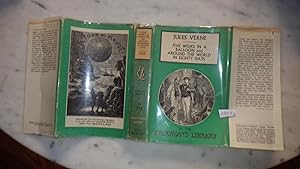 Imagen del vendedor de Five weeks in a balloon + Around the world in eighty Days, EVERYMAN'S LIBRARY #779 in Green, B/W Illustrated Dustjacket a la venta por Bluff Park Rare Books