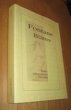 Imagen del vendedor de Fontane- Bltter a la venta por Dipl.-Inform. Gerd Suelmann