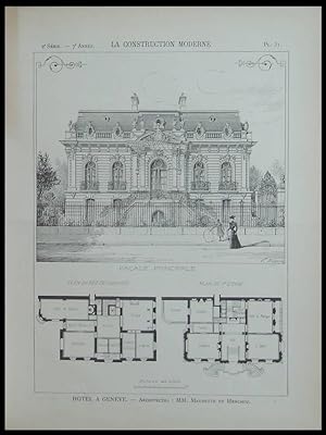 LA CONSTRUCTION MODERNE 1902 GENEVE, LAC LEMAN, JULES MAURETTE, OLIVIER HENCHOZ