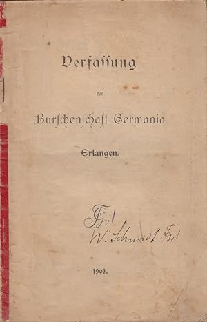 Verfassung der Burschenschaft Germania Erlangen.